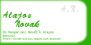 alajos novak business card